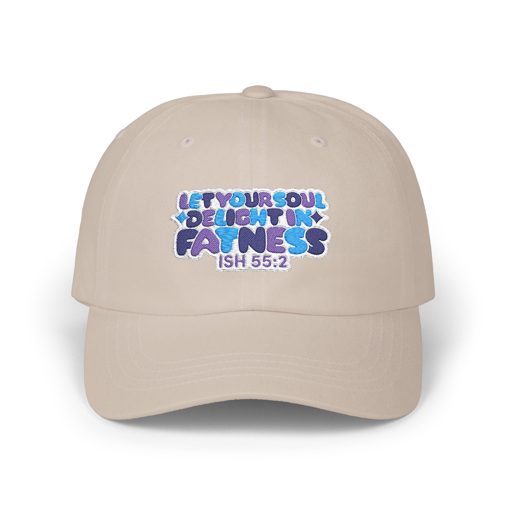 Let Your Soul Delight in Fatness Baseball Cap - Purple