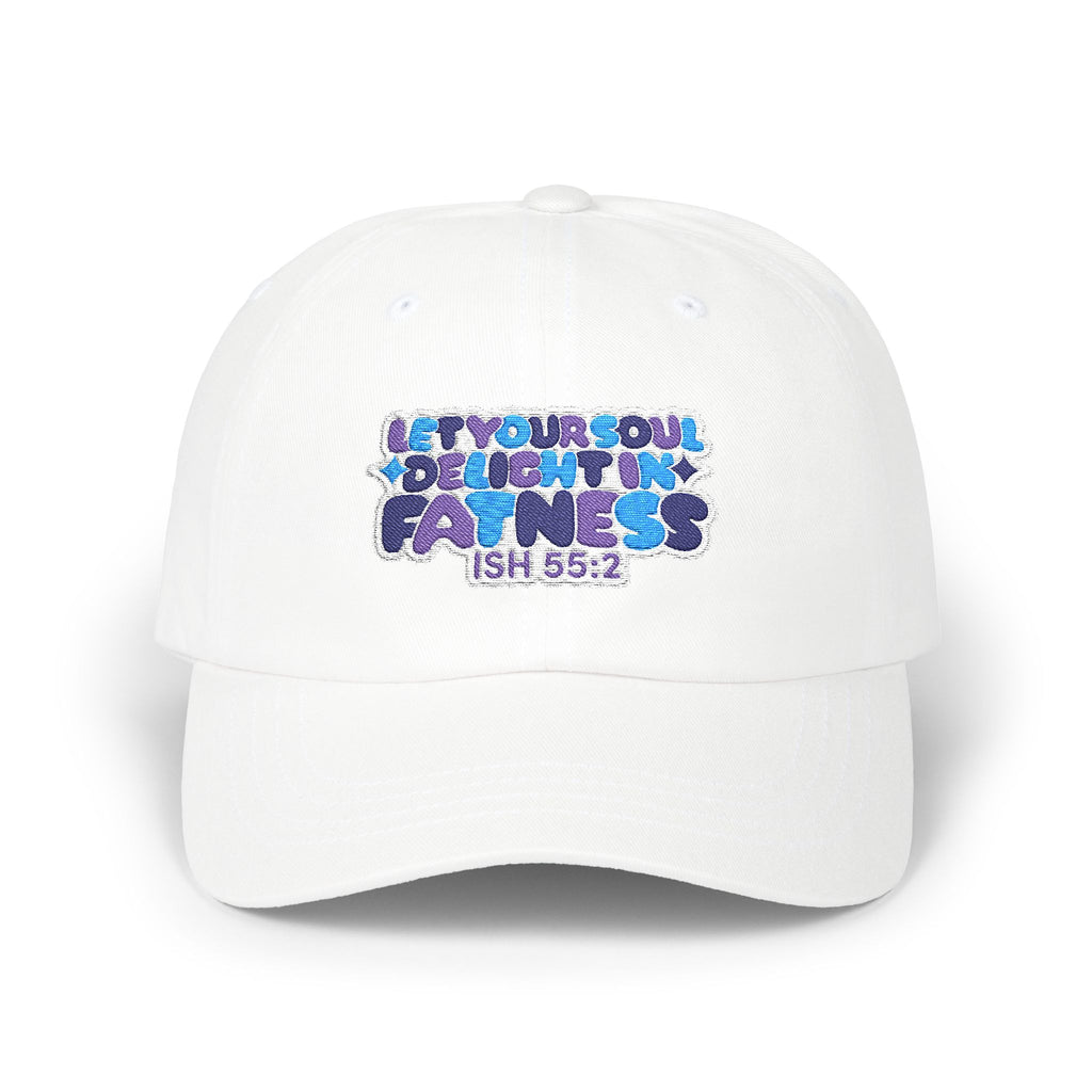 Let Your Soul Delight in Fatness Baseball Cap - Purple