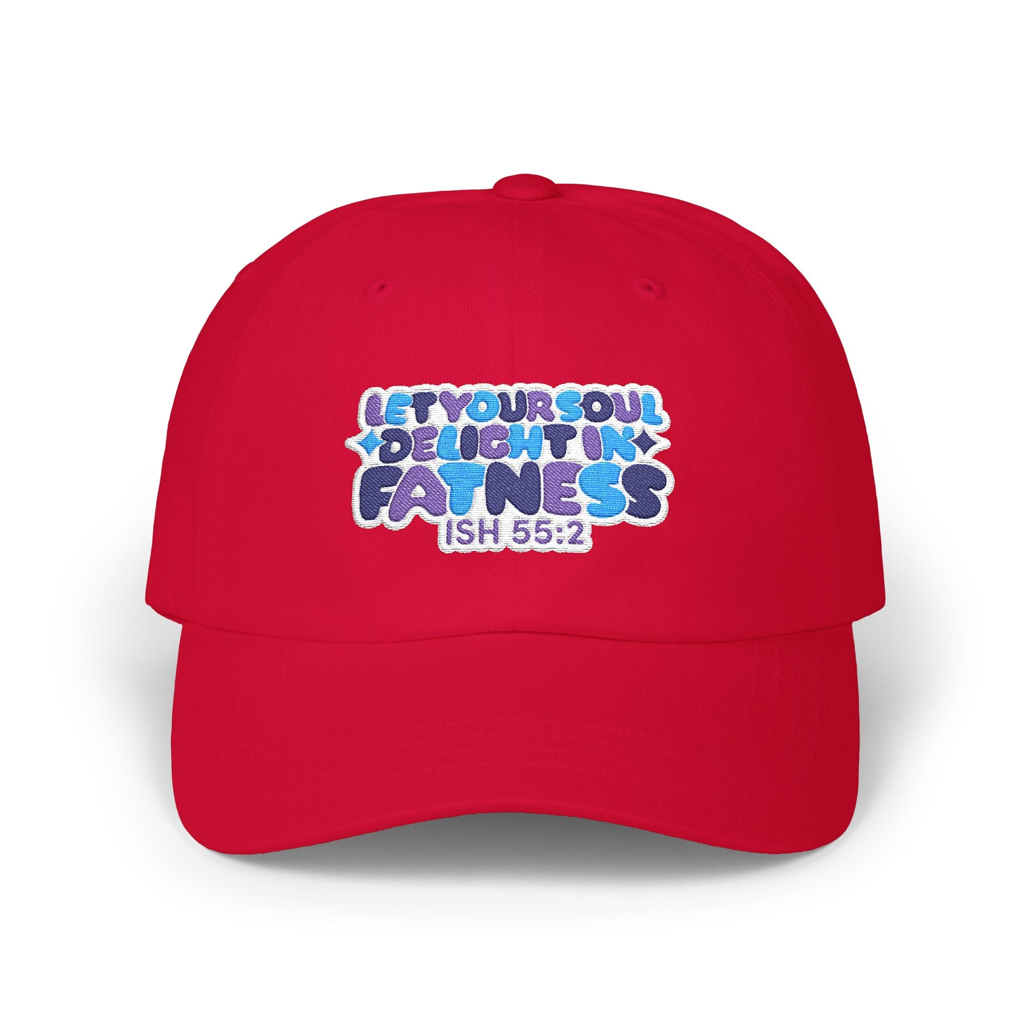 Let Your Soul Delight in Fatness Baseball Cap - Purple