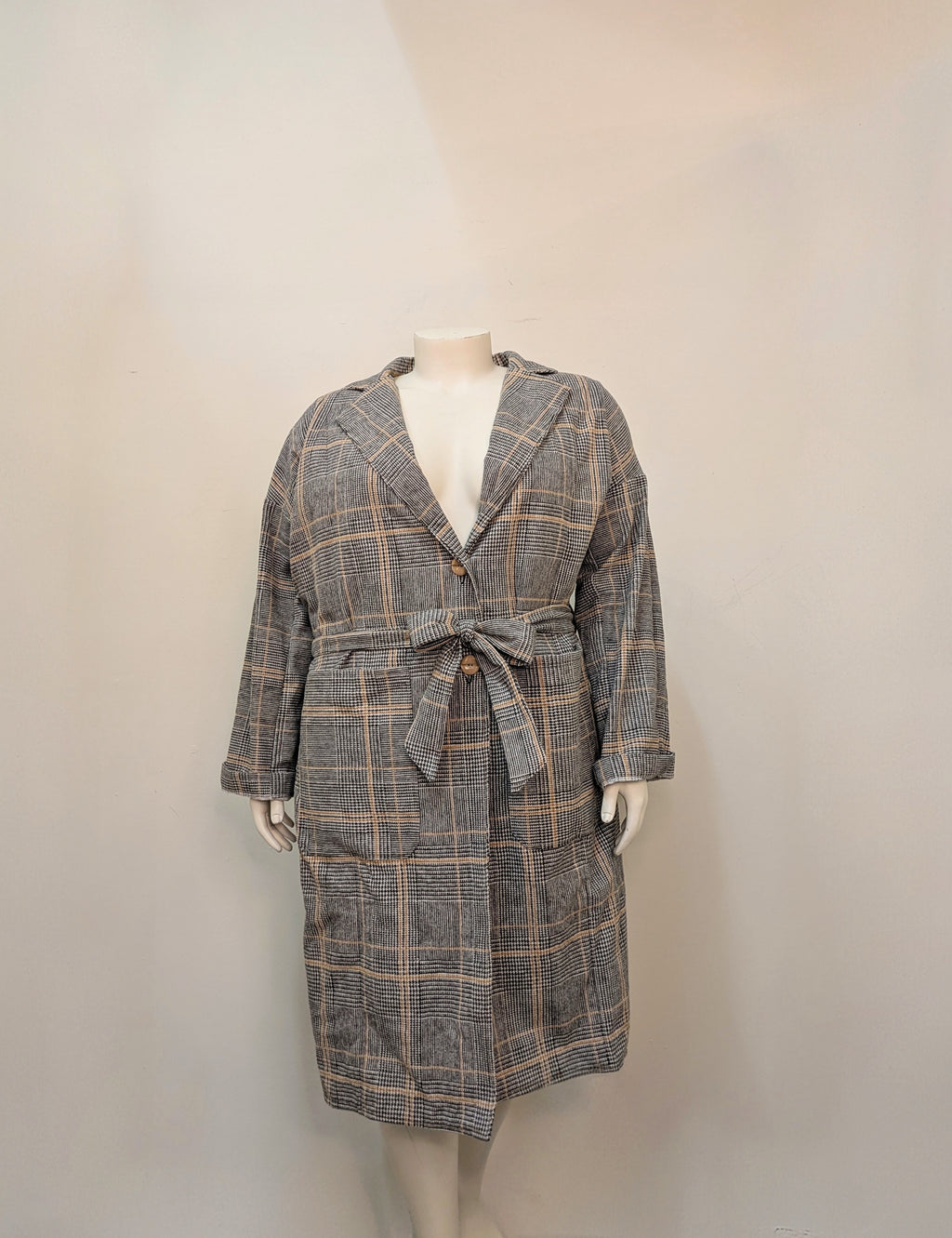 Made by Curveture Flannel Sash Coat