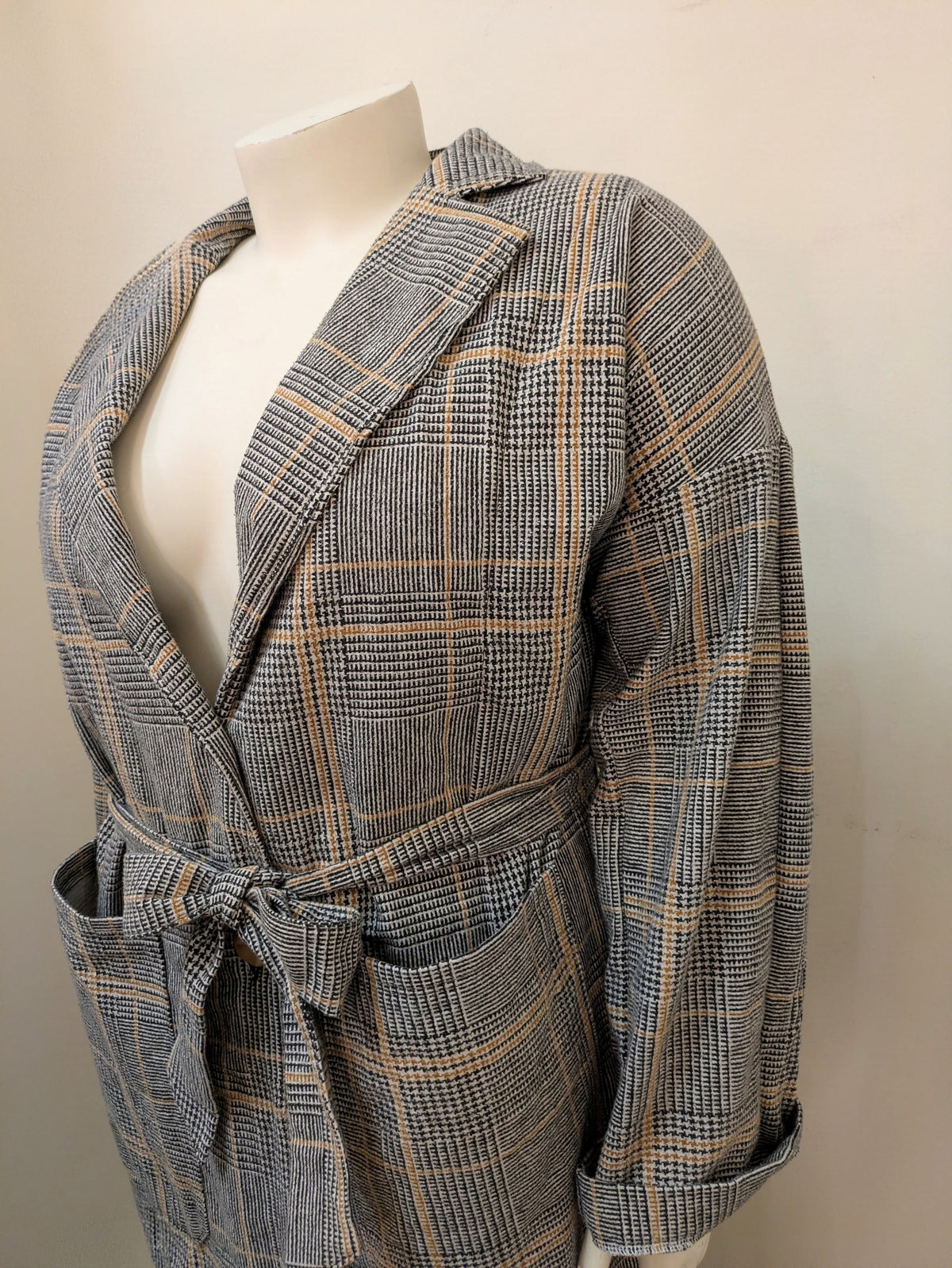 Made by Curveture Flannel Sash Coat